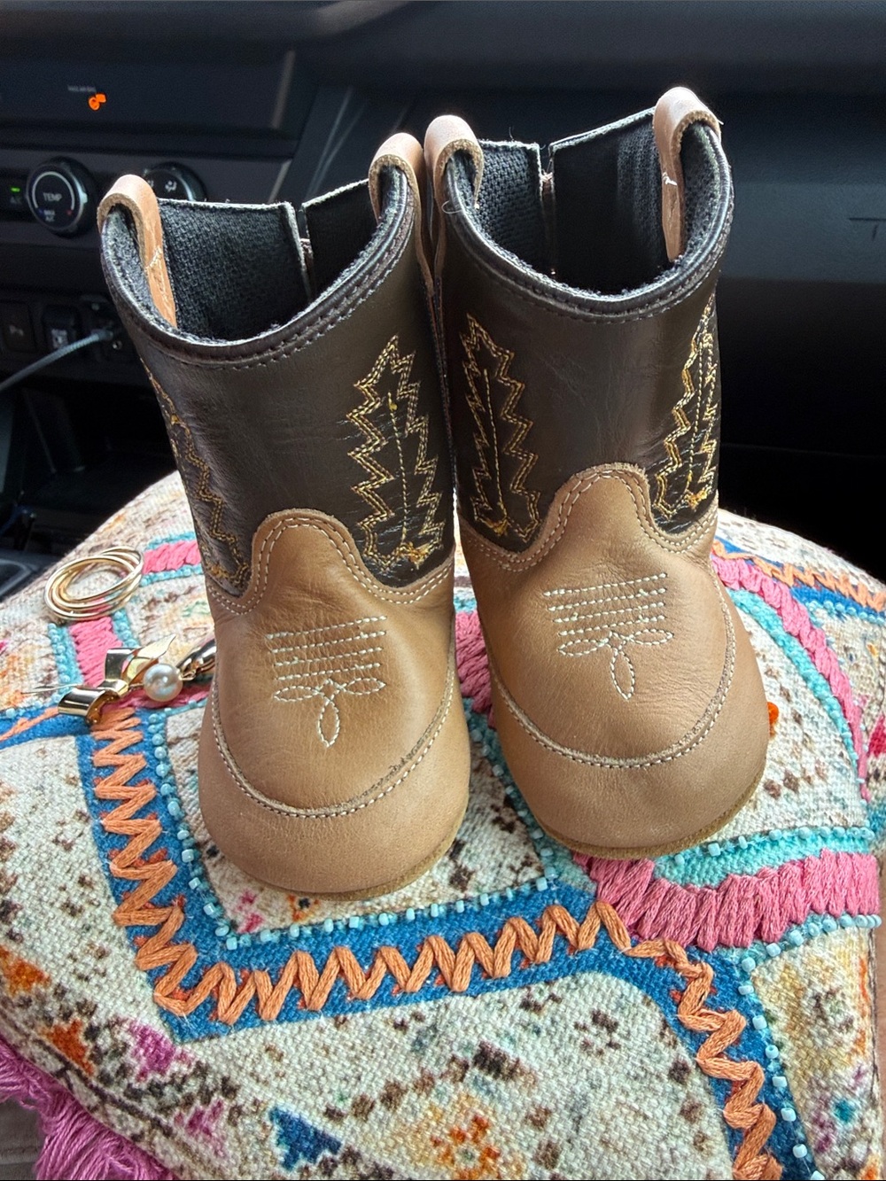 Old West Baby Cowboy Boots Size 3 – Leather Western Boots – Like New